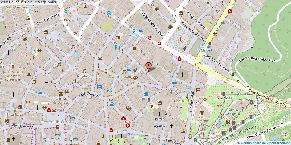 mapa Alux Boutique Hotel hotel Málaga