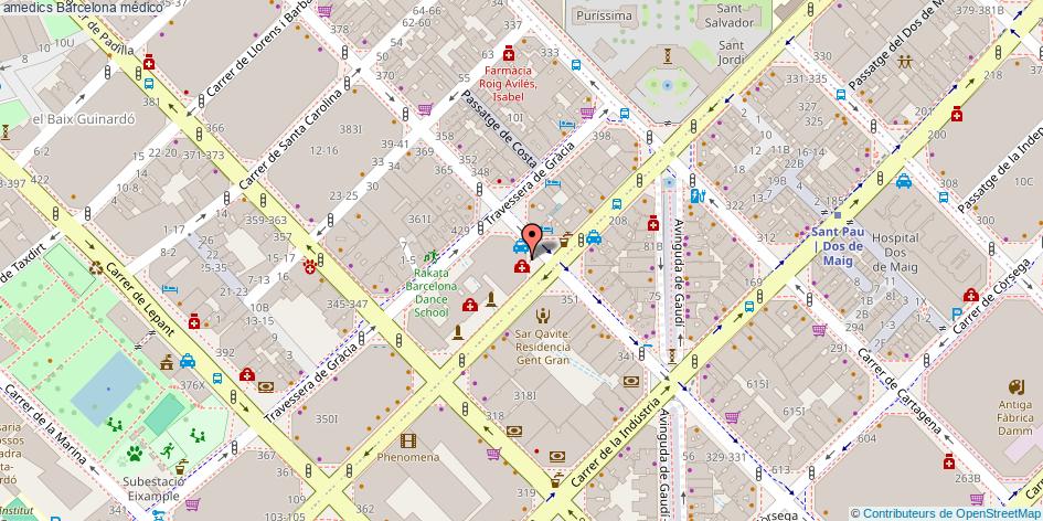 mapa amedics médico Barcelona
