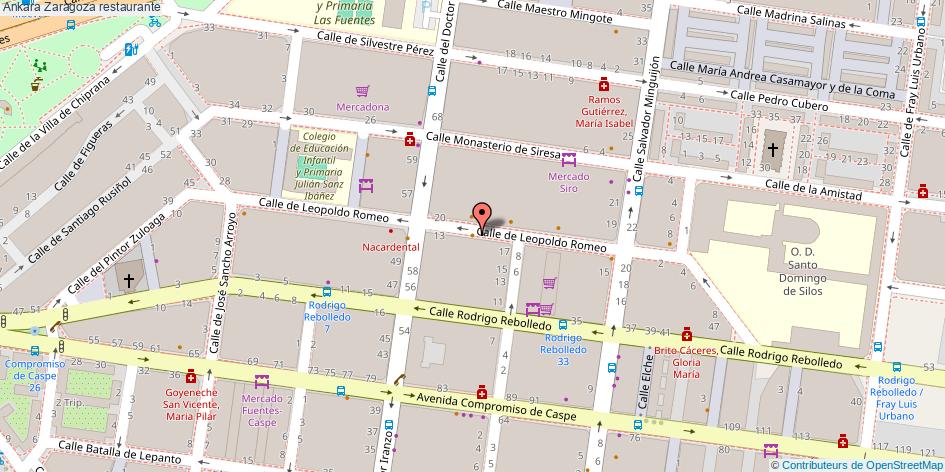 mapa Ankara restaurante Zaragoza