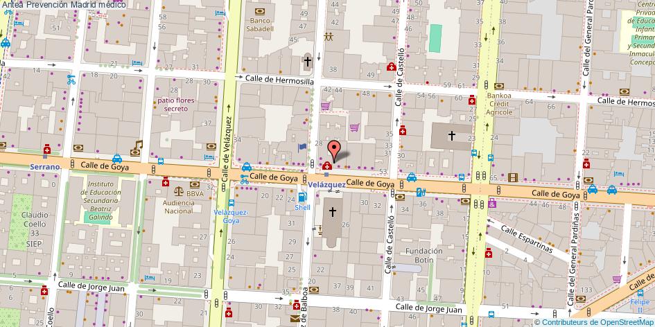 mapa Antea Prevención médico Madrid