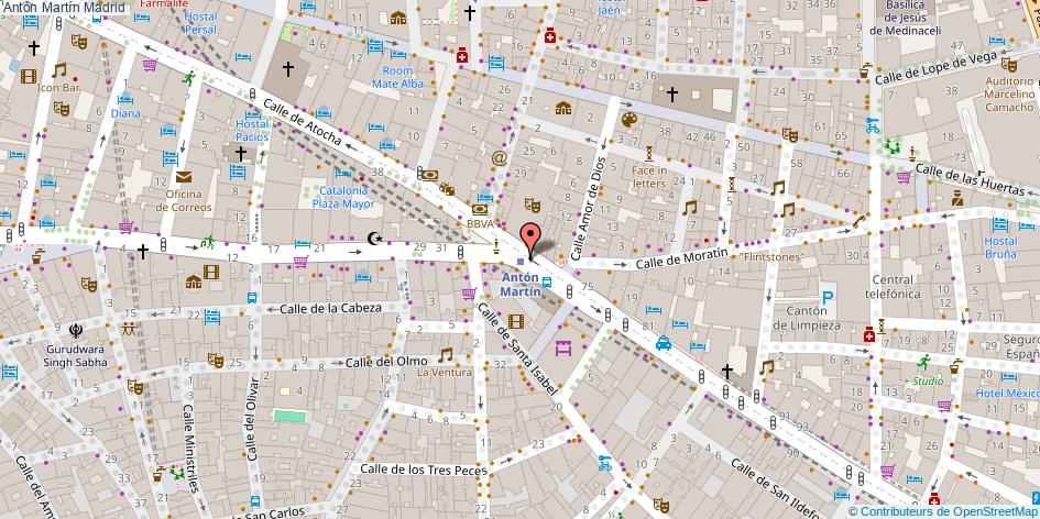 mapa Antón Martín  Madrid