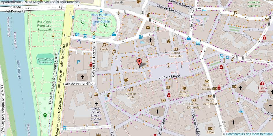 mapa Apartamentos Plaza Mayor apartamento Valladolid