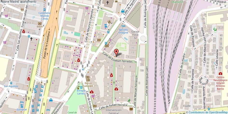 mapa Aparte apartamento Madrid