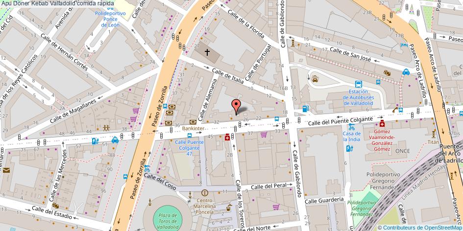 mapa Apu Döner Kebab comida rápida Valladolid