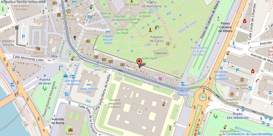 mapa Arabesca restaurante Sevilla