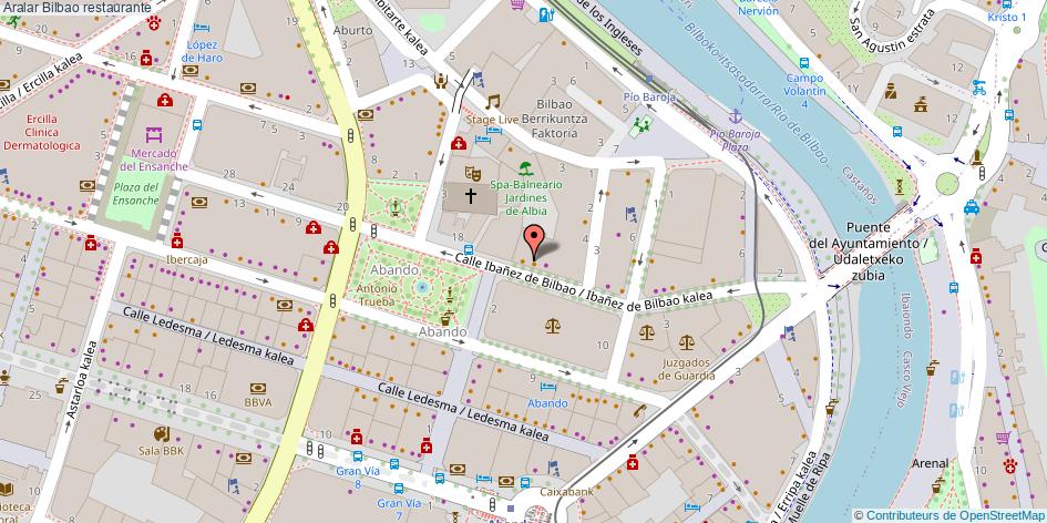 mapa Aralar restaurante Bilbao