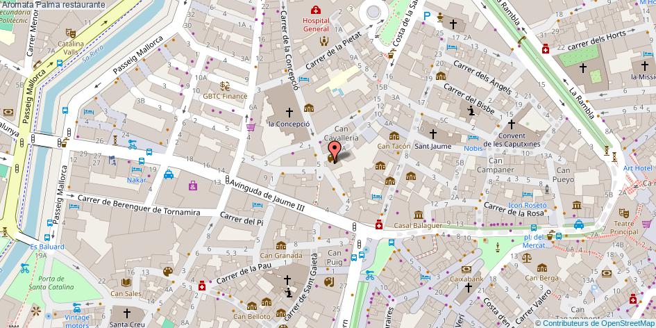 mapa Aromata restaurante Palma