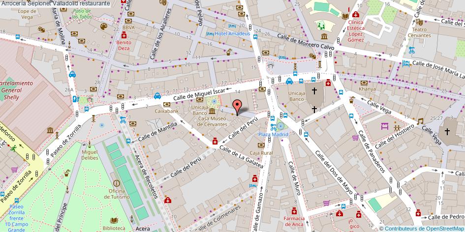 mapa Arrocería Sepionet restaurante Valladolid