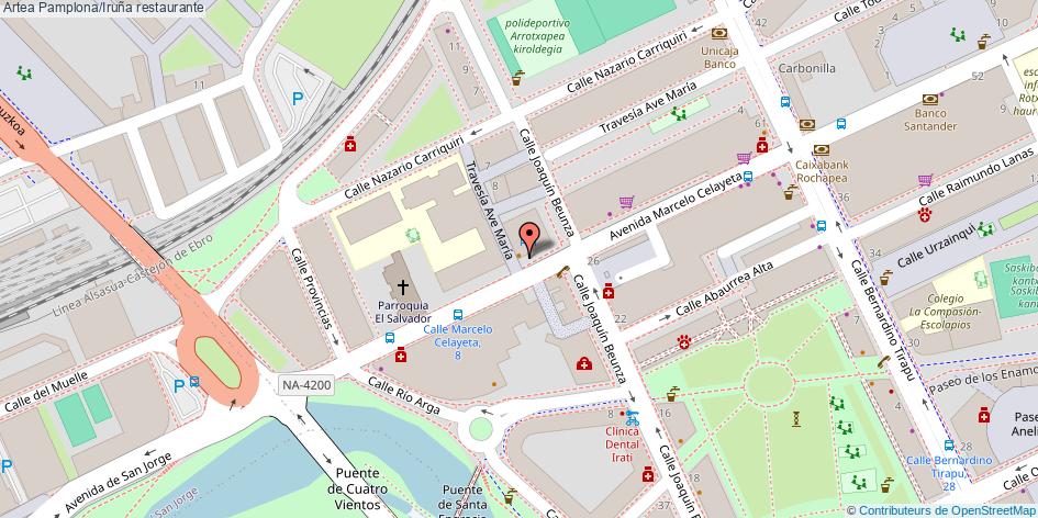 mapa Artea restaurante Pamplona/Iruña