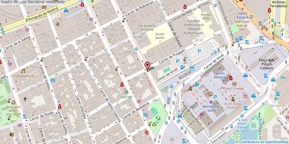 mapa Asador de Lugo restaurante Barcelona