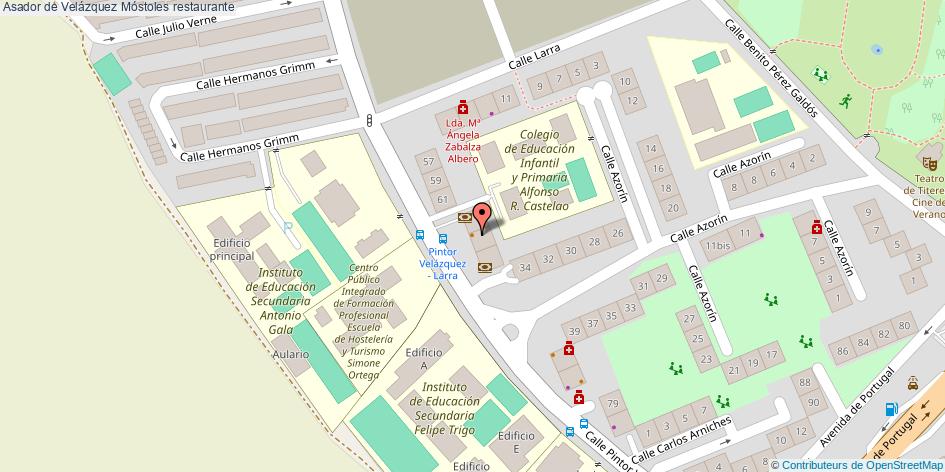 mapa Asador de Velázquez restaurante Móstoles