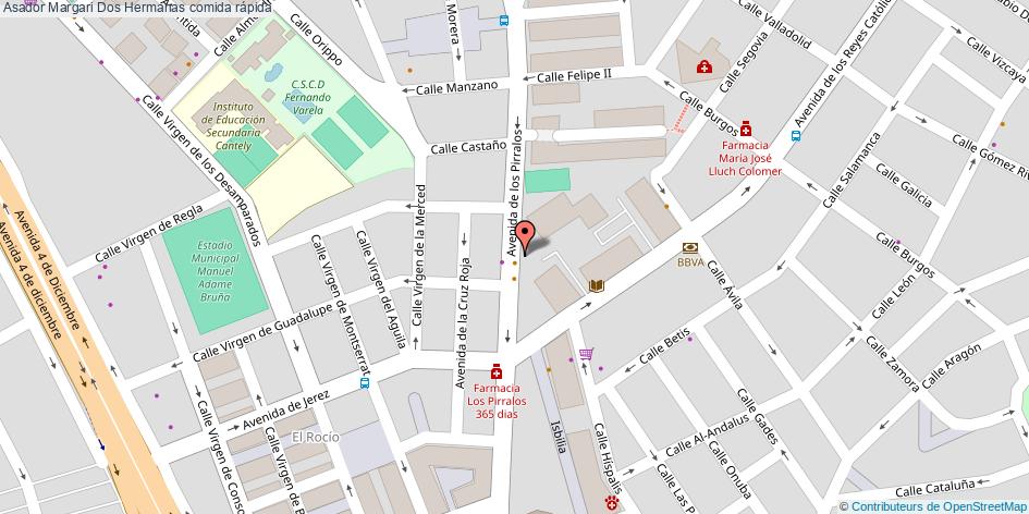 mapa Asador Margari comida rápida Dos Hermanas