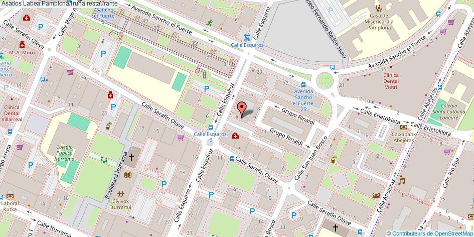 mapa Asados Labea restaurante Pamplona/Iruña