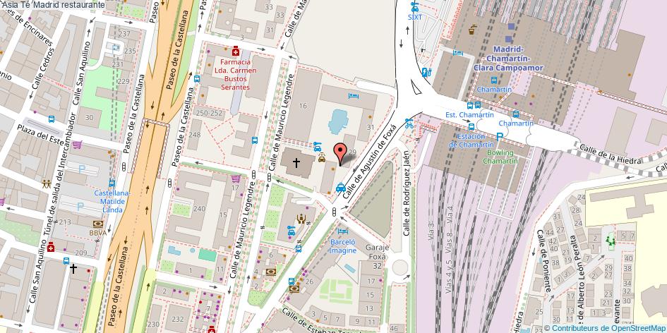 mapa Asia Té restaurante Madrid