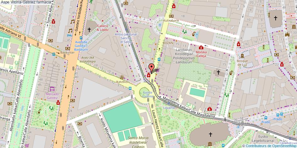 mapa Aspe farmacia Vitoria-Gasteiz