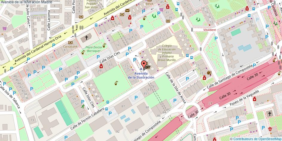 mapa Avenida de la Ilustración Madrid