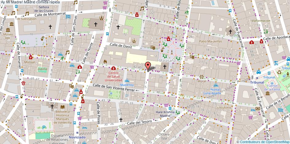 mapa Ay Mi Madre! comida rápida Madrid