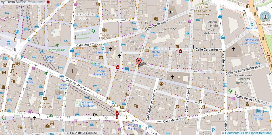 mapa Ay! Rosa restaurante Madrid