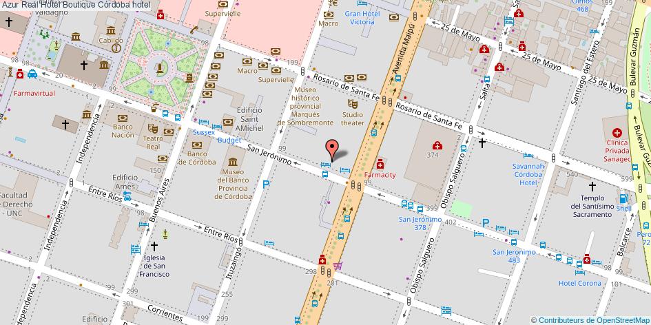 mapa Azur Real Hotel Boutique hotel Córdoba