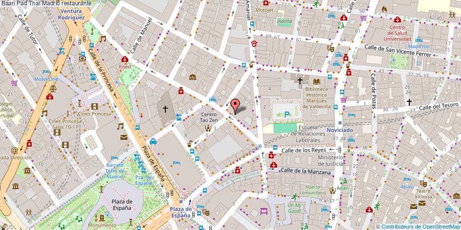 mapa Baan Pad Thai restaurante Madrid