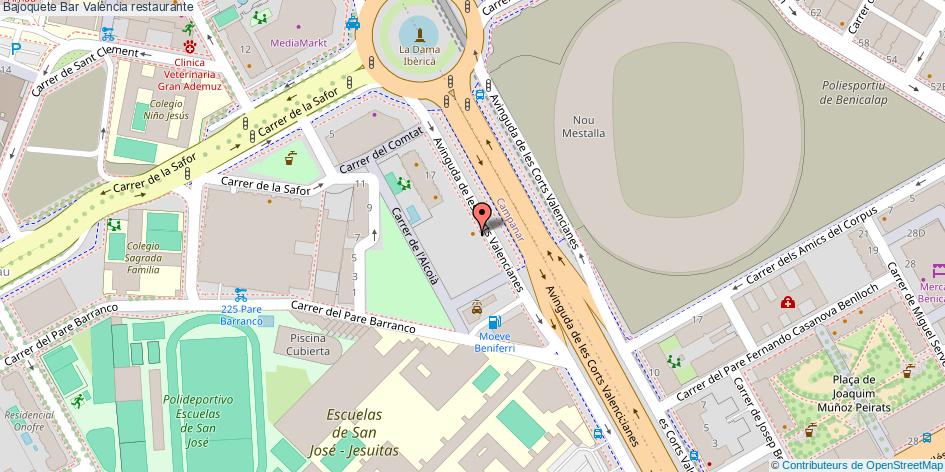 mapa Bajoquete Bar restaurante València