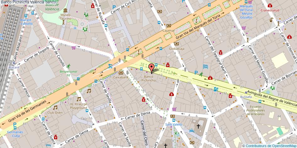 mapa Banco Pichincha banco València