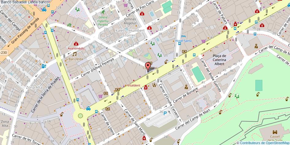 mapa Banco Sabadell banco Lleida