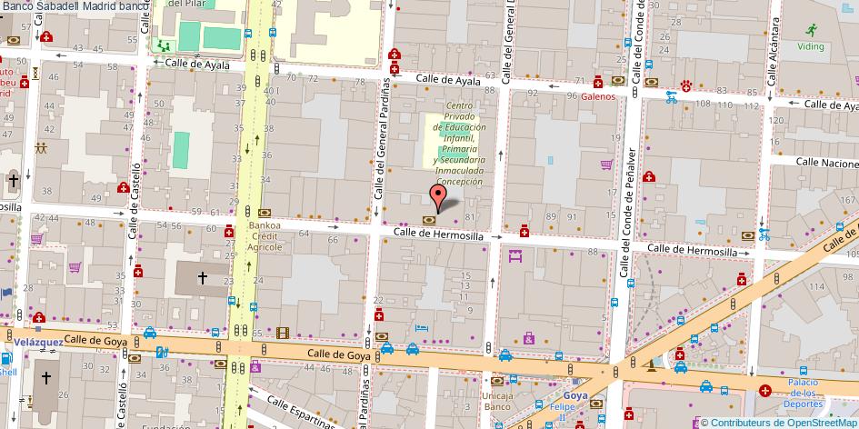 mapa Banco Sabadell banco Madrid