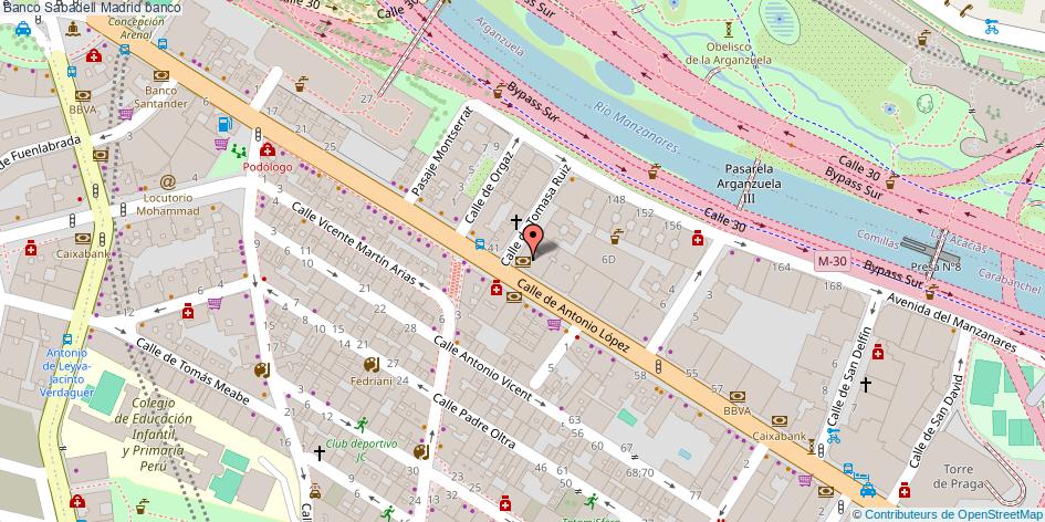 mapa Banco Sabadell banco Madrid