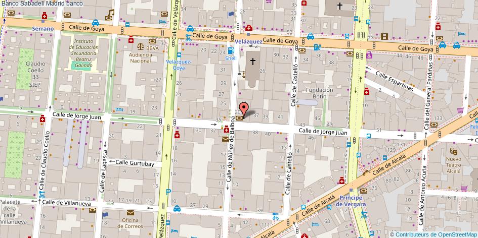 mapa Banco Sabadell banco Madrid