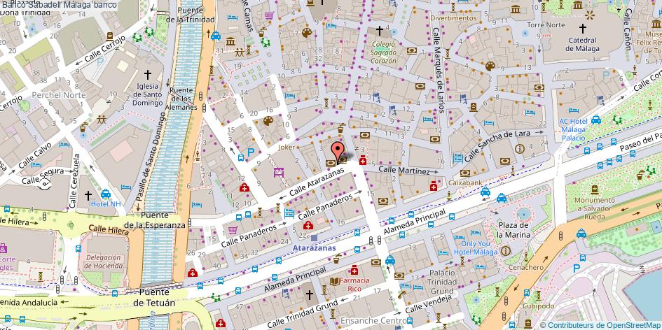 mapa Banco Sabadell banco Málaga