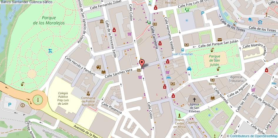 mapa Banco Santander banco Cuenca