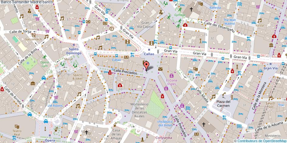 mapa Banco Santander banco Madrid