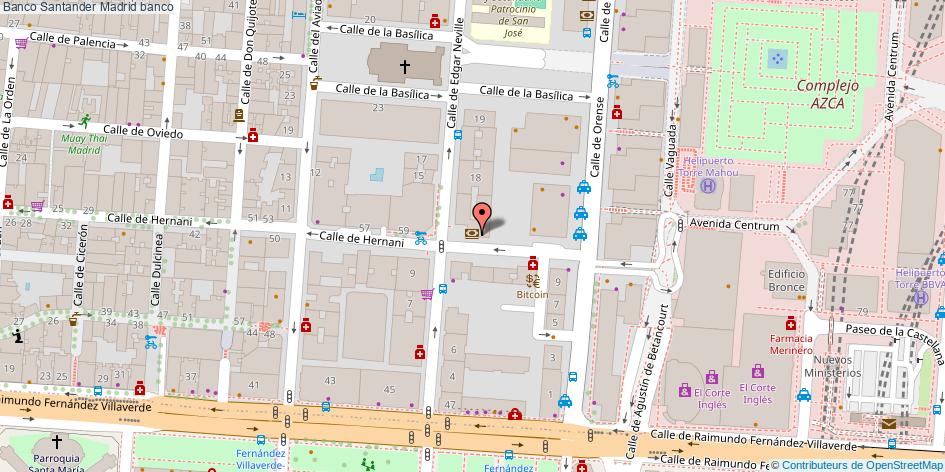 mapa Banco Santander banco Madrid