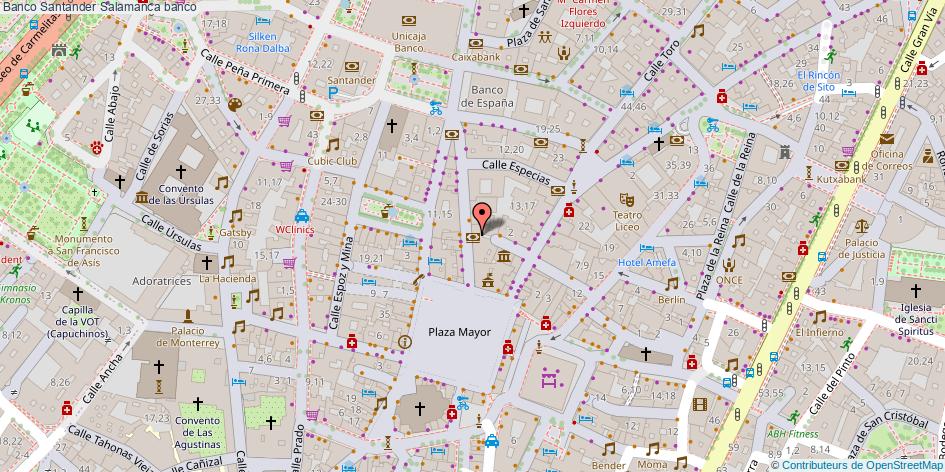 mapa Banco Santander banco Salamanca