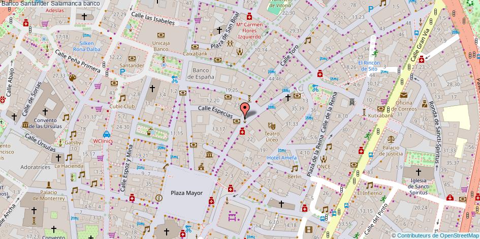 mapa Banco Santander banco Salamanca