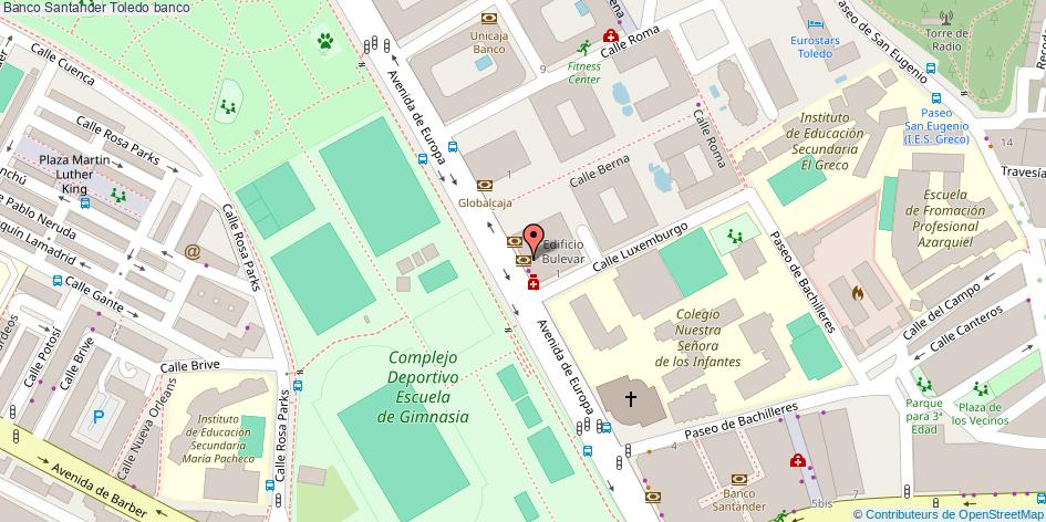 mapa Banco Santander banco Toledo