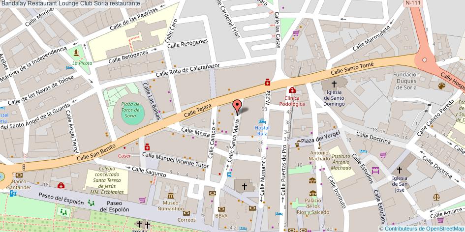 mapa Bandalay Restaurant Lounge Club restaurante Soria