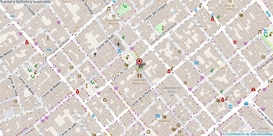 mapa Bandarra restaurante Barcelona