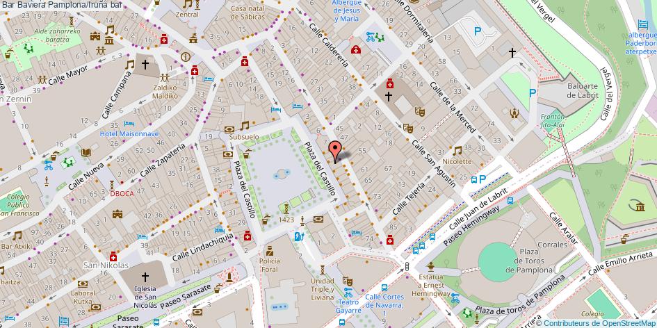 mapa Bar Baviera bar Pamplona/Iruña