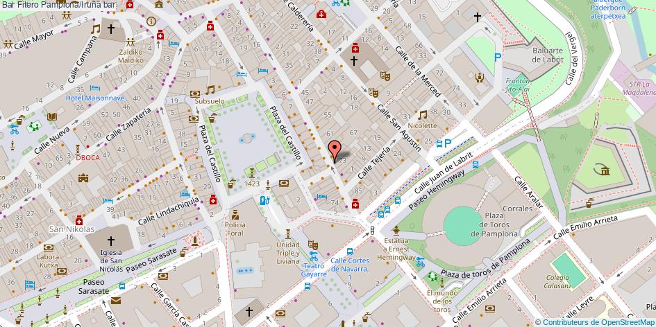 mapa Bar Fitero bar Pamplona/Iruña