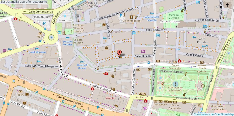 mapa Bar Jarandilla restaurante Logroño