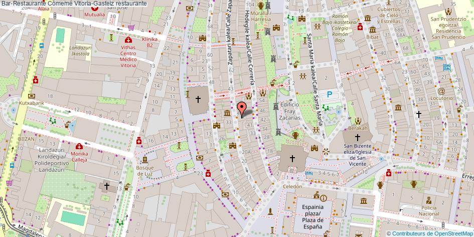 mapa Bar-Restaurante Comemé restaurante Vitoria-Gasteiz