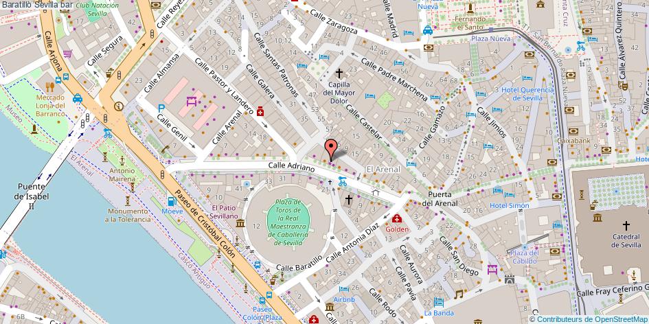mapa Baratillo bar Sevilla