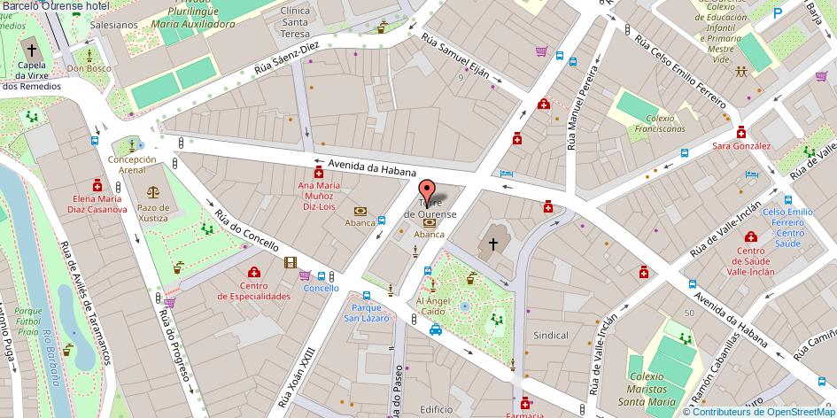 mapa Barceló hotel Ourense