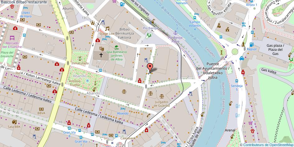 mapa Bascook restaurante Bilbao