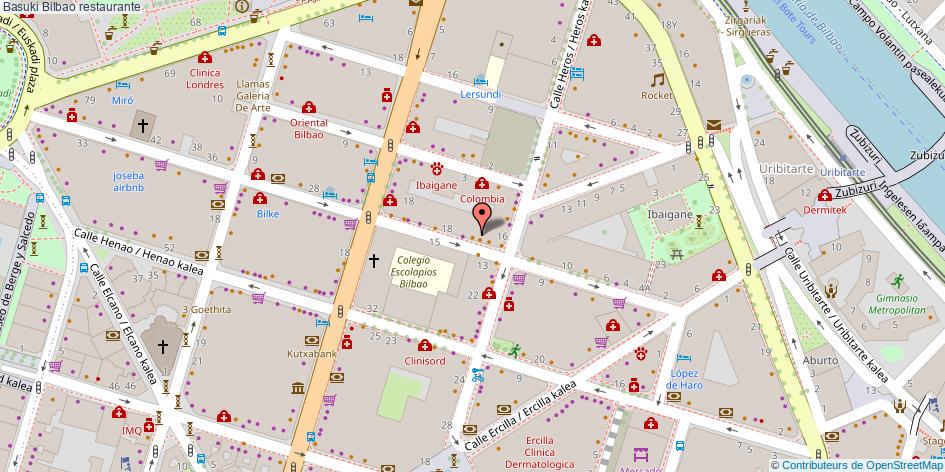 mapa Basuki restaurante Bilbao