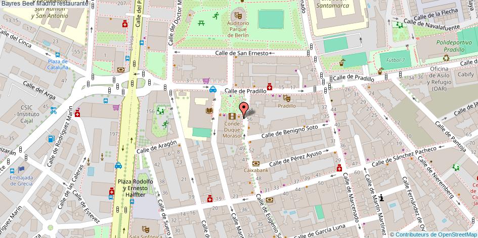 mapa Bayres Beef restaurante Madrid