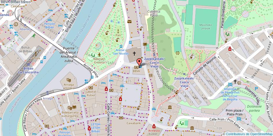 mapa BBVA banco Bilbao