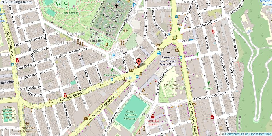 mapa BBVA banco Málaga